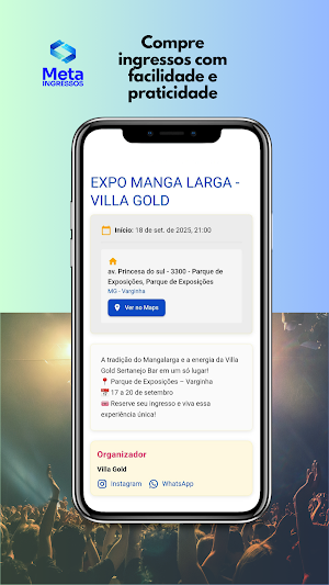 Meta Ingressos Screenshot 2