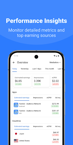 Dashboard for AdMob Screenshot 1