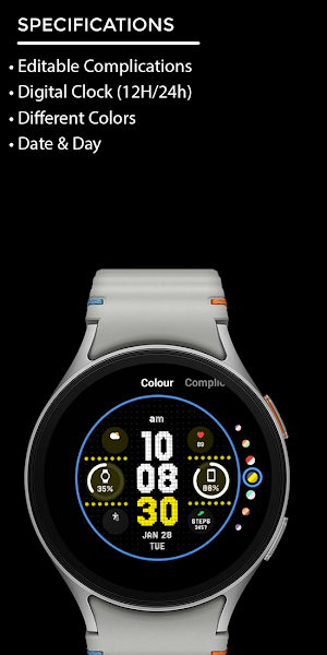 Nighty Digital 46 - watch face Screenshot 3