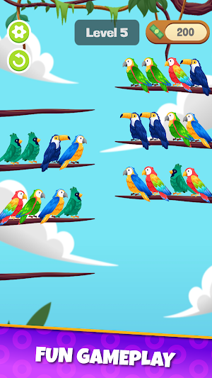 Bird Sort Puzzle: Sorting Game Screenshot 1