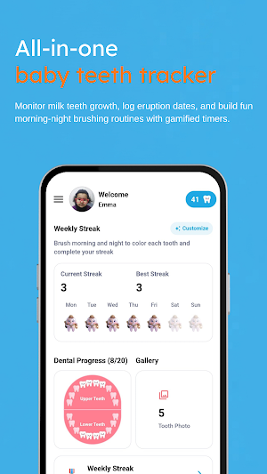 MilkTooth: Baby Teeth Tracker Screenshot 0