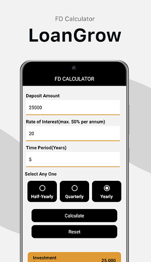 LoanGrow - EMI Loan Calculator Screenshot 3