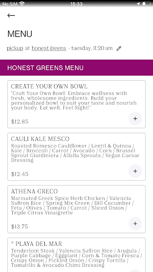 Honest Greens Screenshot 2