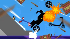 Falling Stickman Ragdoll 2D Screenshot 2