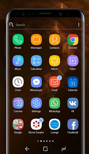 Galaxy S9 orange | Xperia™ Theme Screenshot 1
