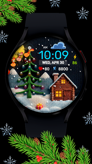 Christmas Digital Watch Face Screenshot 2