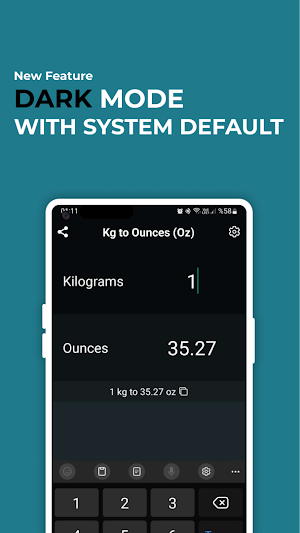 Kilograms to Ounces Converter Screenshot 2