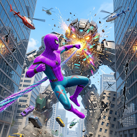 Flying Rope Hero: Crime City