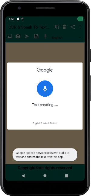 OCR & Voice to Text Converter Screenshot 0