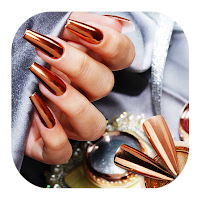 Liquid Chrome Nail Art Design