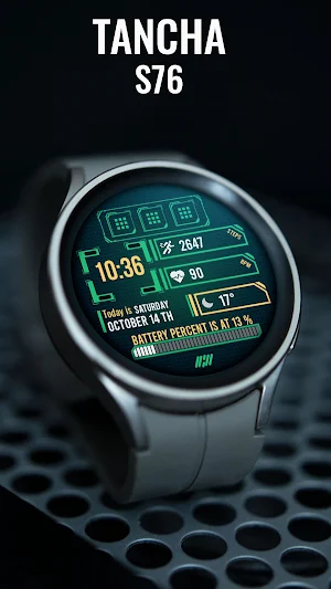 Tancha S76 Cyber Watch Face Screenshot 2