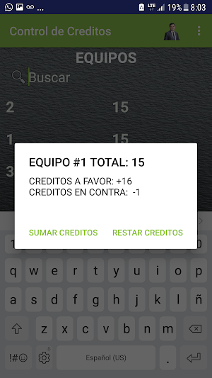 Control de Creditos Screenshot 2