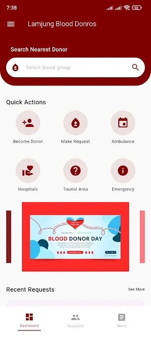 Lamjung Blood Donors Screenshot 1