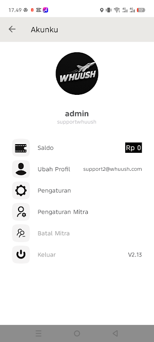 Whuush Partner Screenshot 1