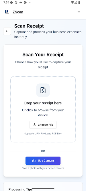 ZScan: AI Receipt Scanner Screenshot 3