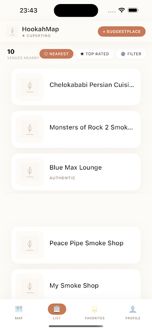 HookahMap: Shisha Finder Screenshot 1
