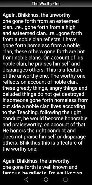The Worthy One Sutta Screenshot 2
