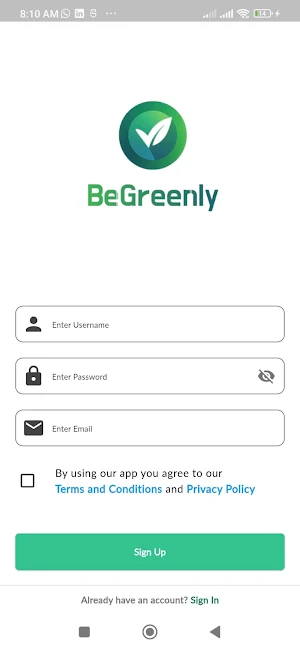 BeGreenly Screenshot 2