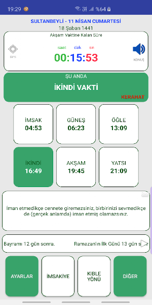 5 Vakit Namaz - Ezan Vakti Screenshot 0