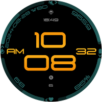 Orange Drip Modern Watch Face