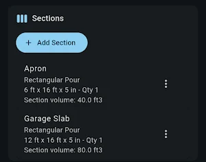 Concrete Volume Calculator Screenshot 1