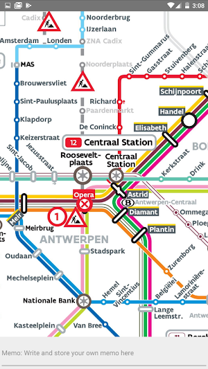 ANTWERPEN BELGIUM NETWORK MAP LIJN Screenshot 3
