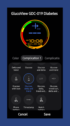 GlucoView GDC-019 Diabetes WF Screenshot 1