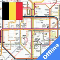 STIB-MIVB Brussels Metro & Tram Map