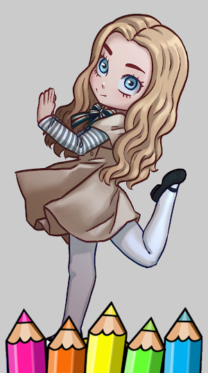Megan Doll Coloring Game Screenshot 0