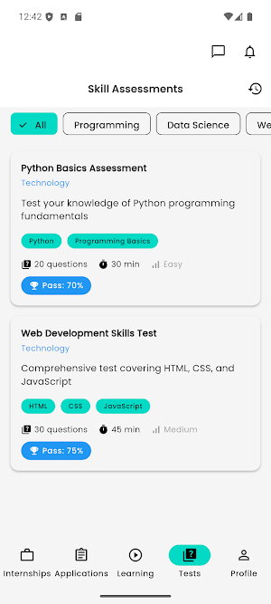 QuizyFy - An Internship App Screenshot 2