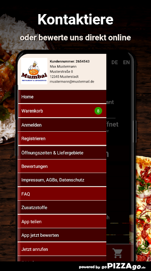 Mumbai Indisches Restaurant Go Screenshot 2