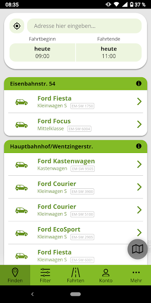 Grüne-Flotte-Carsharing Screenshot 1