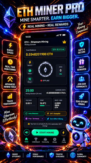 ETH Mining Pro :Cloud Ethereum Screenshot 1