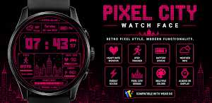 Pixel City Watch Face Screenshot 1