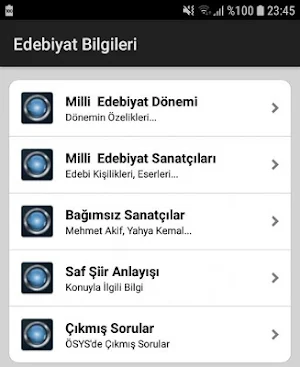 Edebiyat Bilgileri Screenshot 3