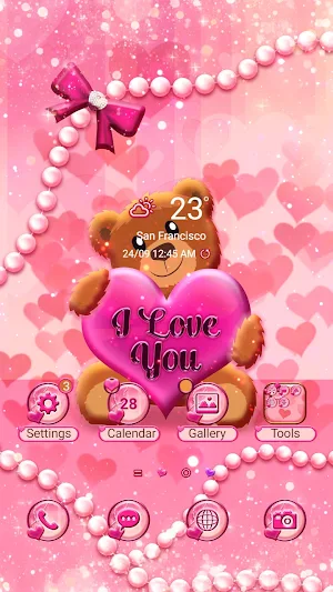 Love Heart Bear - Wallpaper Screenshot 0