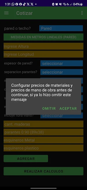 COTIZADOR DRYWALL PREMIUN Screenshot 0