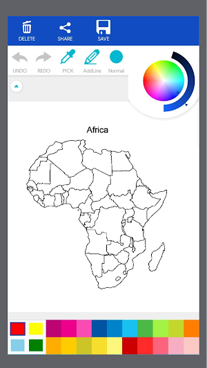 World Map Coloring Book Screenshot 2