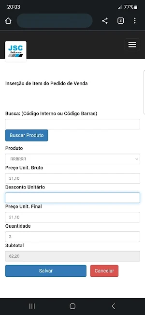 JSC Gestão Empresarial Screenshot 2