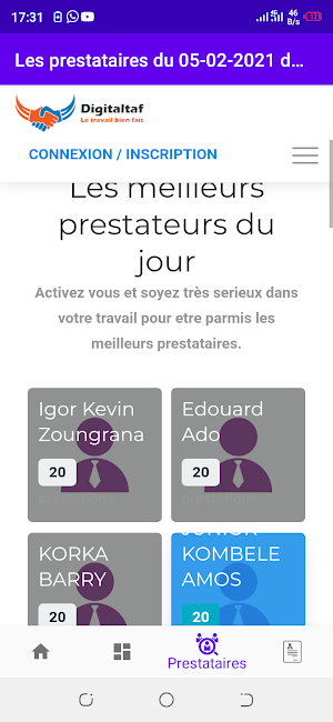 Offre d'emploi international prestation de service Screenshot 1