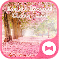 Cute Wallpaper Double-flowered Cheery Trees Theme