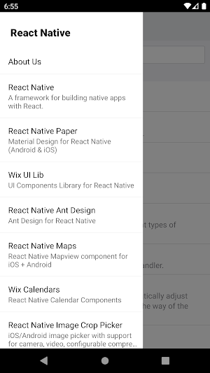 React Native Components Explorer - Source code Screenshot 0