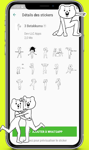 Animated Betakkuma Stickers Screenshot 1