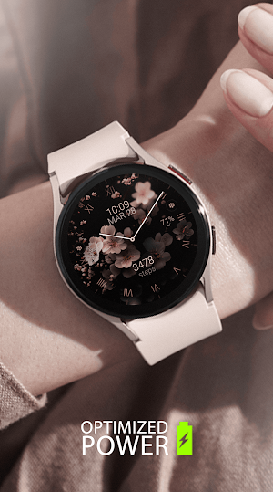 Spring Bloom 2 pink watch face Screenshot 1