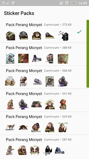 Perang Gambar Monyet - WAStickersApp Screenshot 0