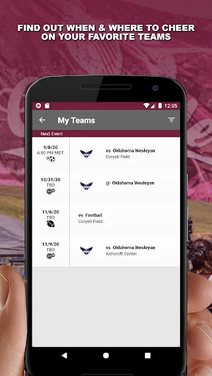 Evangel University Gameday Screenshot 1