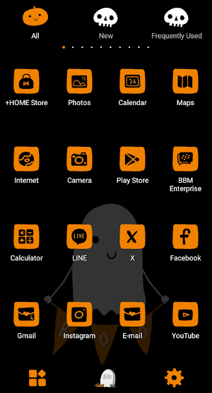Ghostly Halloween Theme +HOME Screenshot 2