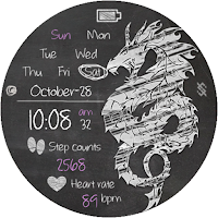BFF85- Blackboard Art Dragon