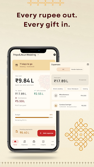 Family Function Budget & Gifts Screenshot 2
