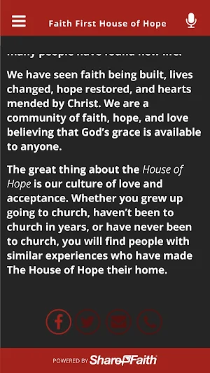 Faith First House of Hope Screenshot 1